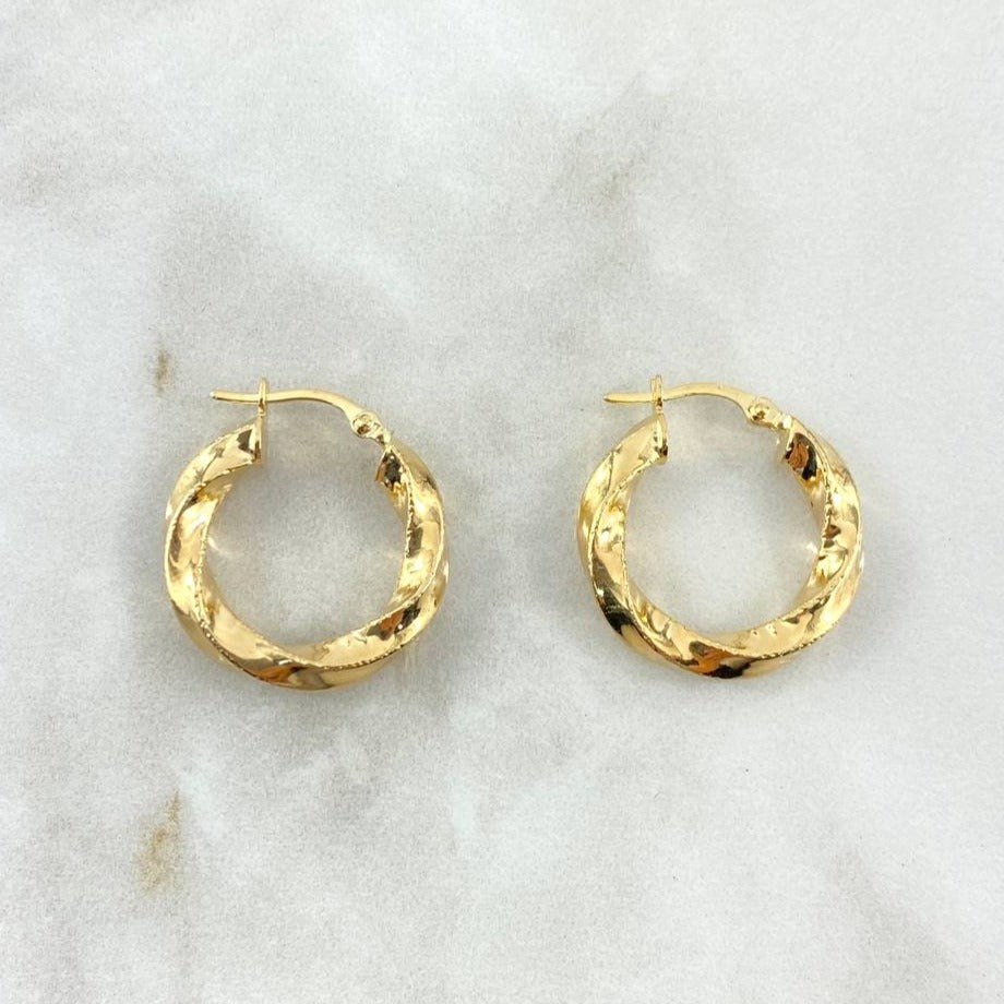 Candongas Lulu 2.8gr / 2.3cm / Diamantadas Oro Amarillo*
