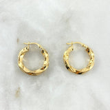 Candongas Lulu 2.8gr / 2.3cm / Diamantadas Oro Amarillo*