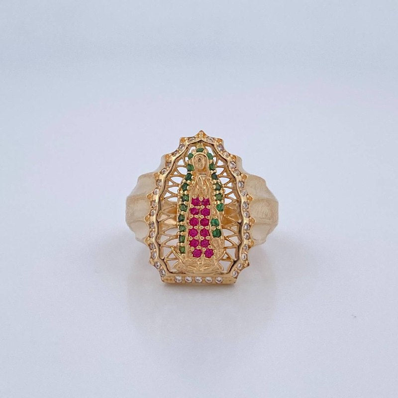 Anillo Virgen Guadalupe 6.5gr / T6 3/4 / Oro 18K $