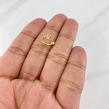 Piercing Espiral Bisel 0.5 g / 1 cm Oro Amarillo 18K
