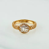 Anillo 15´S 2.25 g / T5 3/4 Dos Oros Amarillo Blanco 18K