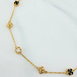 Pulso Trebol Aro Seguido 3.2 g / 20.7 cm / 4.8 mm Oro Amarillo 18K