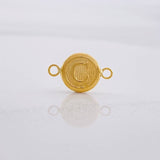 Herraje Circulo Letra C 0.4g / 1.5cm Oro Amarillo 18K
