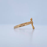 Anillo Cruz 1.7gr / T7 / Oro Amarillo 18K &