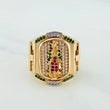 Anillo Virgen De Guadalupe 12.35 g / T9 1/2 Dos Oros Amarillo Blanco 18K