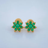 Topos Flor Esmeralda 1.8gr / Oro Amarillo 18K %