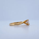 Anillo Solitario Linea Invertida 2.35gr / T5 / Oro Amarillo 18K &