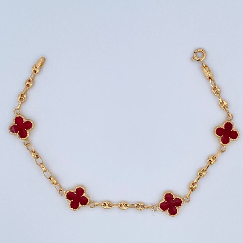 Pulso Trebol Gc 4gr / 18cm / Oro 18K &