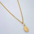 Set Cadena y Dije Mini Cubana + Virgen De Guadalupe 1.4gr / Oro Amarillo 18K (Oferta) $