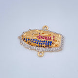 Herraje Virgen de Guadalupe 4.35gr / 2.6cm / Dos Oros Amarillo Blanco 18K $