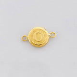 Herraje Circulo Letra O 0.4g / 1.5cm Oro Amarillo 18K