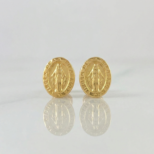 Topos Virgen Milagrosa 0.7 g / 6 mm Oro Amarillo 18K