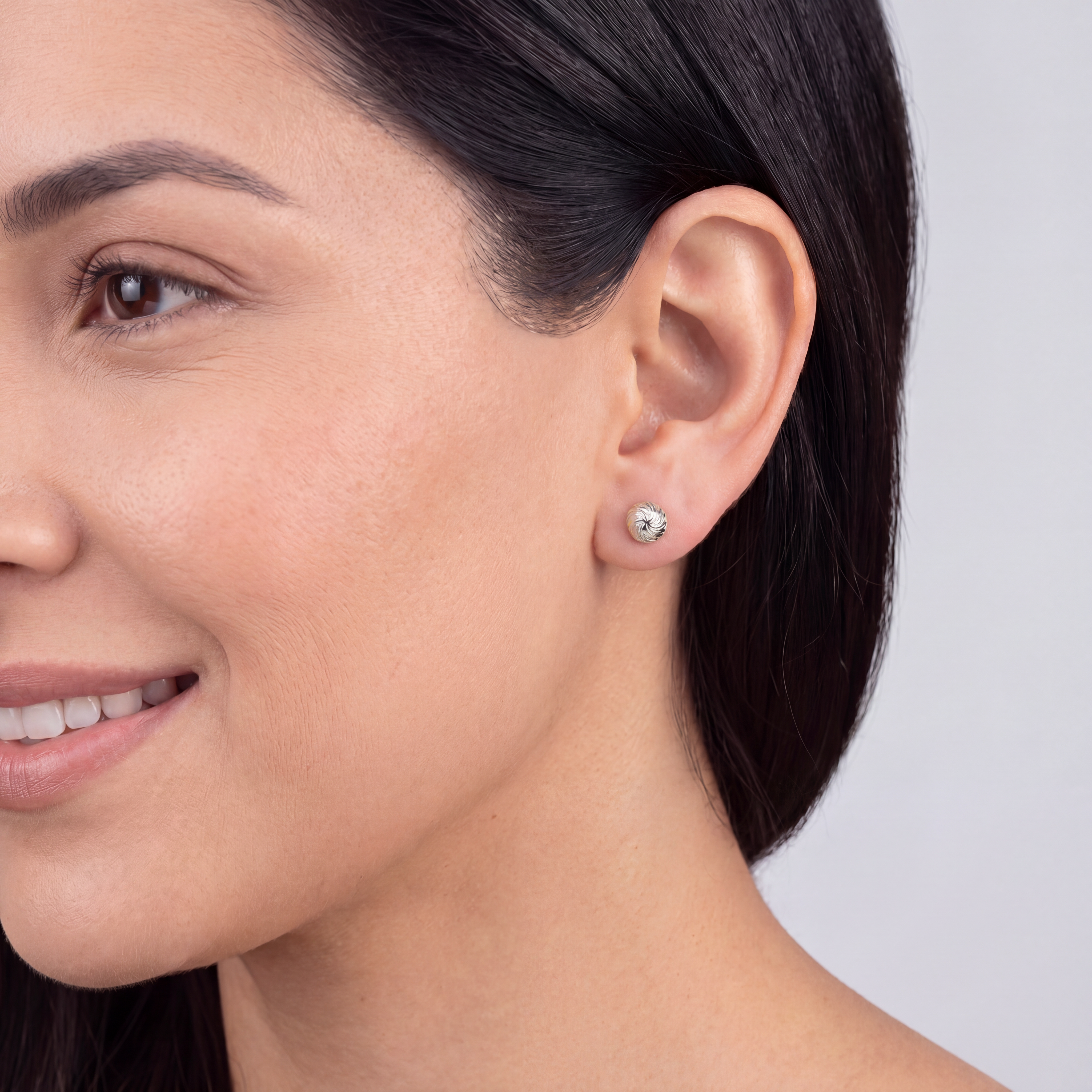 Topos Bola Diamantada 0.6 g / 5 mm Oro Blanco 18K