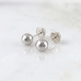 Topos Bola 0.6gr / 5mm Lisa Oro Blanco 18K