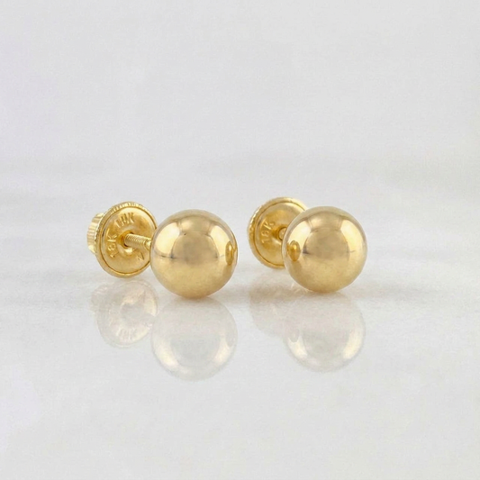 Topos Bola Lisa 0.5g / 5mm Oro Amarillo 18K