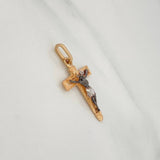 Dije Cruz Cristo Milagroso De Buga 1.45 g / 2.8 cm Tres Oros 18K