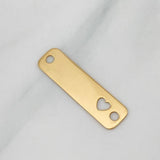 Herraje Placa Corazon 0.7 g / 2.6 cm Oro Amarillo 18K
