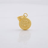 Dije Circulo Letra C 0.4g / 1.5cm Oro Amarillo 18K