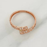 Anillo Tribal Cruzado 1.1 g / T7 1/4 Oro Rosa 18K