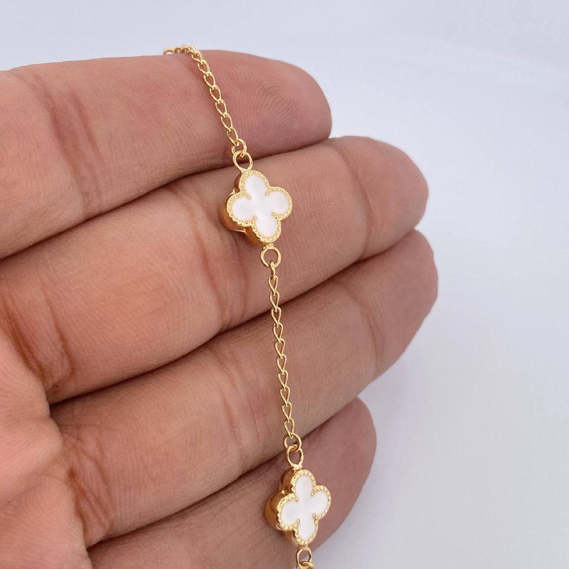 Pulso Trebol 3.6gr / 18.3cm / Oro 18K &