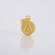 Dije Circulo Letra A 0.4g / 1.5cm Oro Amarillo 18K