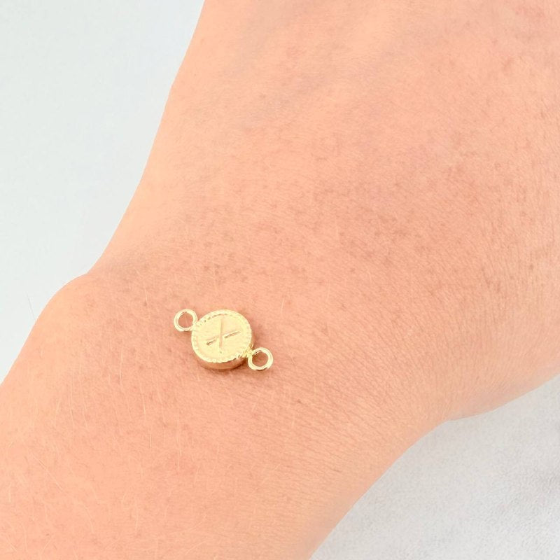 Herraje Circulo Letra X 0.45g / 1.5cm Oro Amarillo 18K