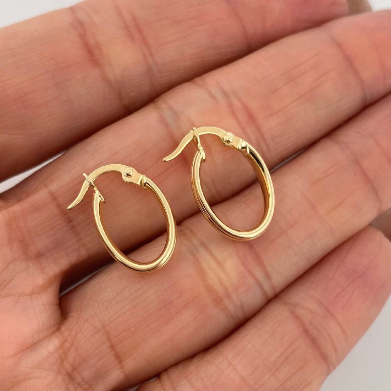 Candongas Juli Ovaladas 1.05 g / 1.7 cm Oro Amarillo 18K