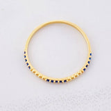 Anillo Bolas Intercalado 0.9g / T7 3/4 Oro Amarillo 18K