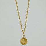 Set Cadena Lazo + Dije San Benito / 1,4 gr / 45.5 cm Oro Amarillo 18K