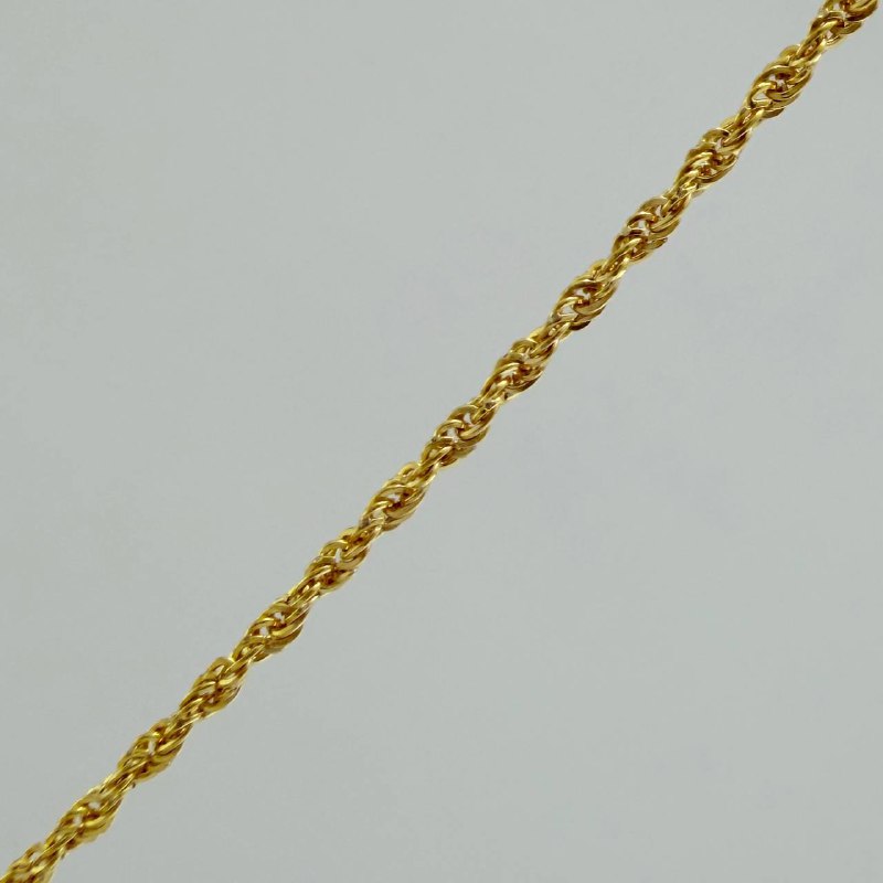 Set Cadena Lazo + Dije Cruz / 1,2 gr / 50.3 cm Oro Amarillo 18K