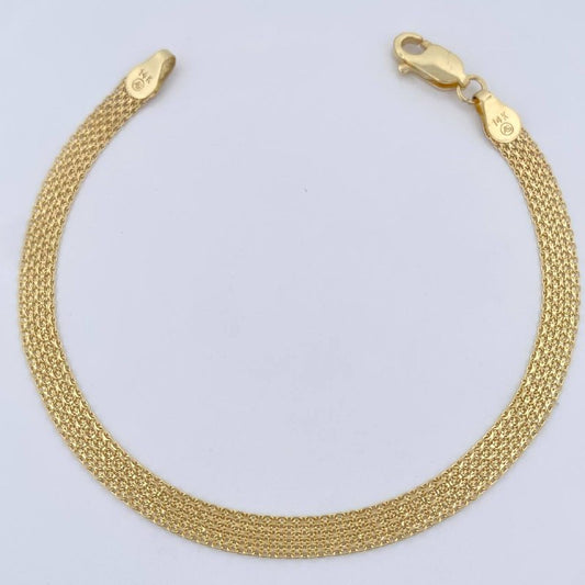 Pulso China 3.15gr / 18.1cm / Oro Amarillo +1 14K Italy &