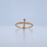 Anillo Cruz 1.7gr / T7 / Oro Amarillo 18K &