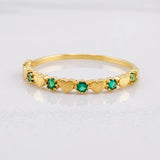 Anillo Corazón Intercalado 1.4g / T8 1/4 Oro Amarillo 18K
