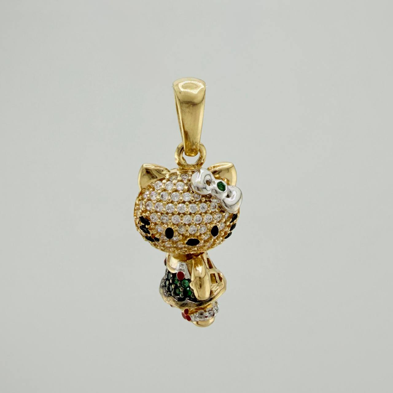 Dije Gata Articulada 4.7 g / 2.8 cm Tres Oros 18K