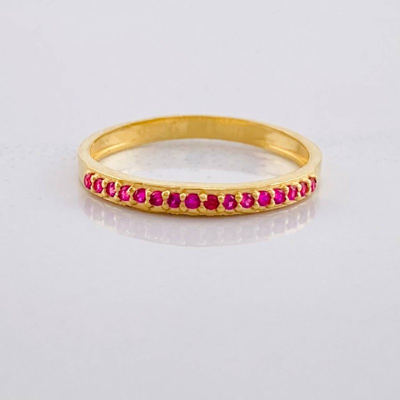 Anillo Carril 1.25g / T5 1/4 Oro Amarillo 18K