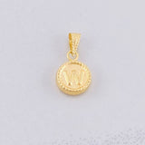 Dije Circulo Letra W 0.45g / 1.5cm Oro Amarillo 18K