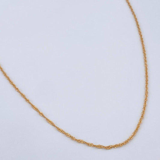 Cadena Singapur 0.8gr / 39.8cm / Oro Amarillo +3 18K &