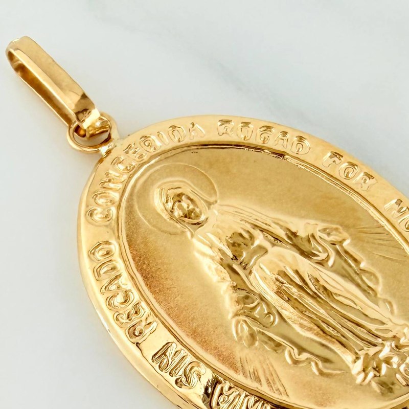 Dije Virgen Milagrosa 3.05 g / 4.2 cm Oro Amarillo 18K