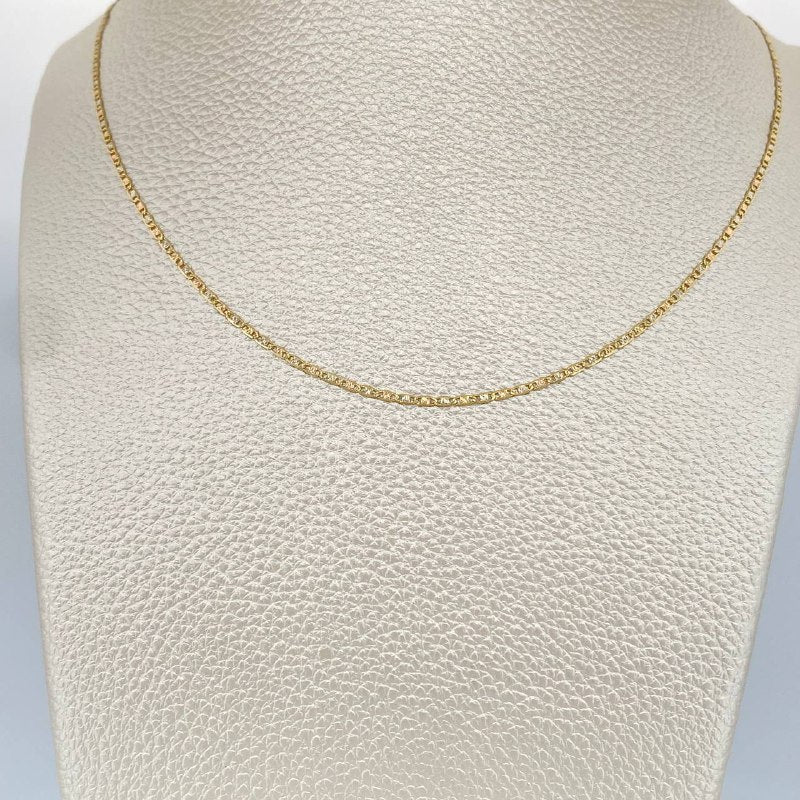 Cadena Escalera Plana 2.5gr / 60.3cm / Tres Oros +3 18K %