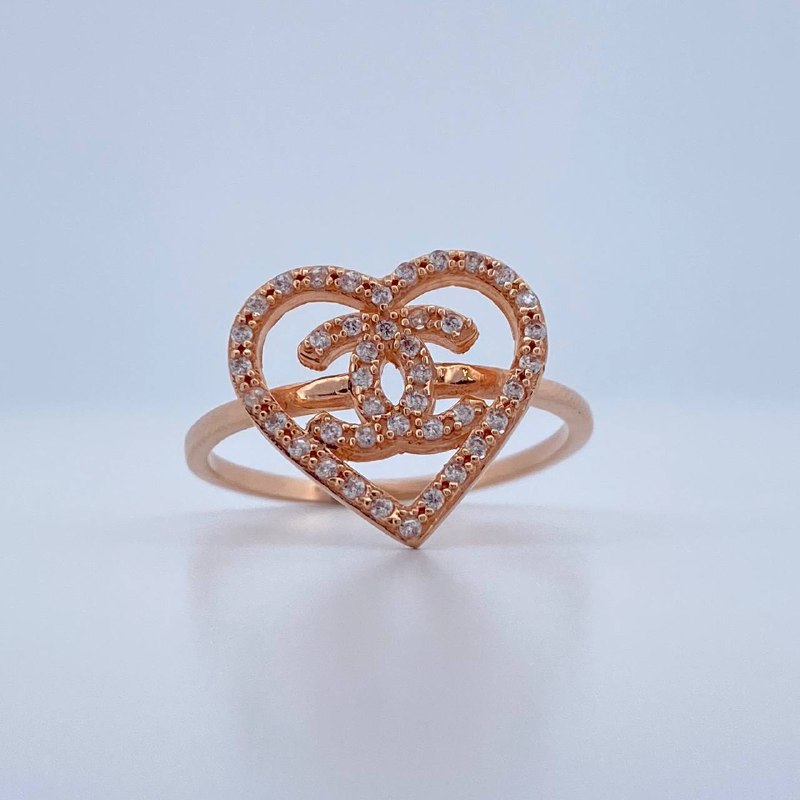 Anillo Ola Cruzada 2.5gr / T7 3/4 / Oro Rosa 18K &