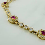 Pulso Tennis Halo 10 g / 18 cm Oro Amarillo 18K