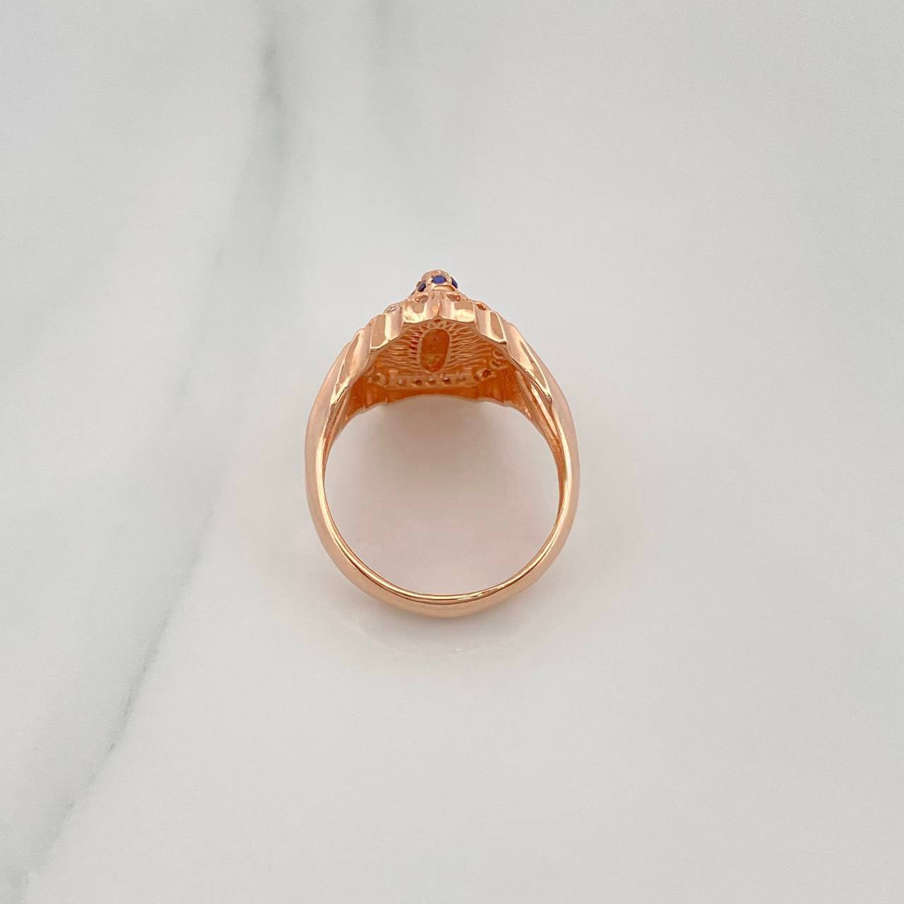 Anillo Virgen De Guadalupe 6.4 g / T7 1/2 Oro Rosa 18K