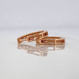 Candongas Carril 1.15 g / 1 cm Oro Rosa 18K