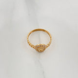 Anillo Cubano Corona 1.9 g / T5 3/4 Oro Amarillo 18K