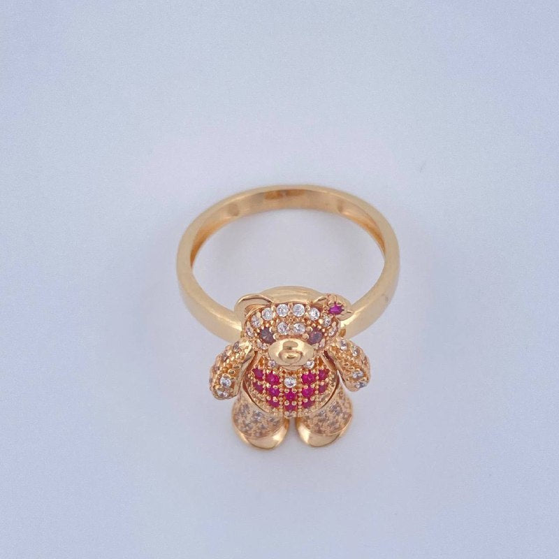 Anillo Oso Articulado 6.25gr / T7 / Oro Amarillo 18K &