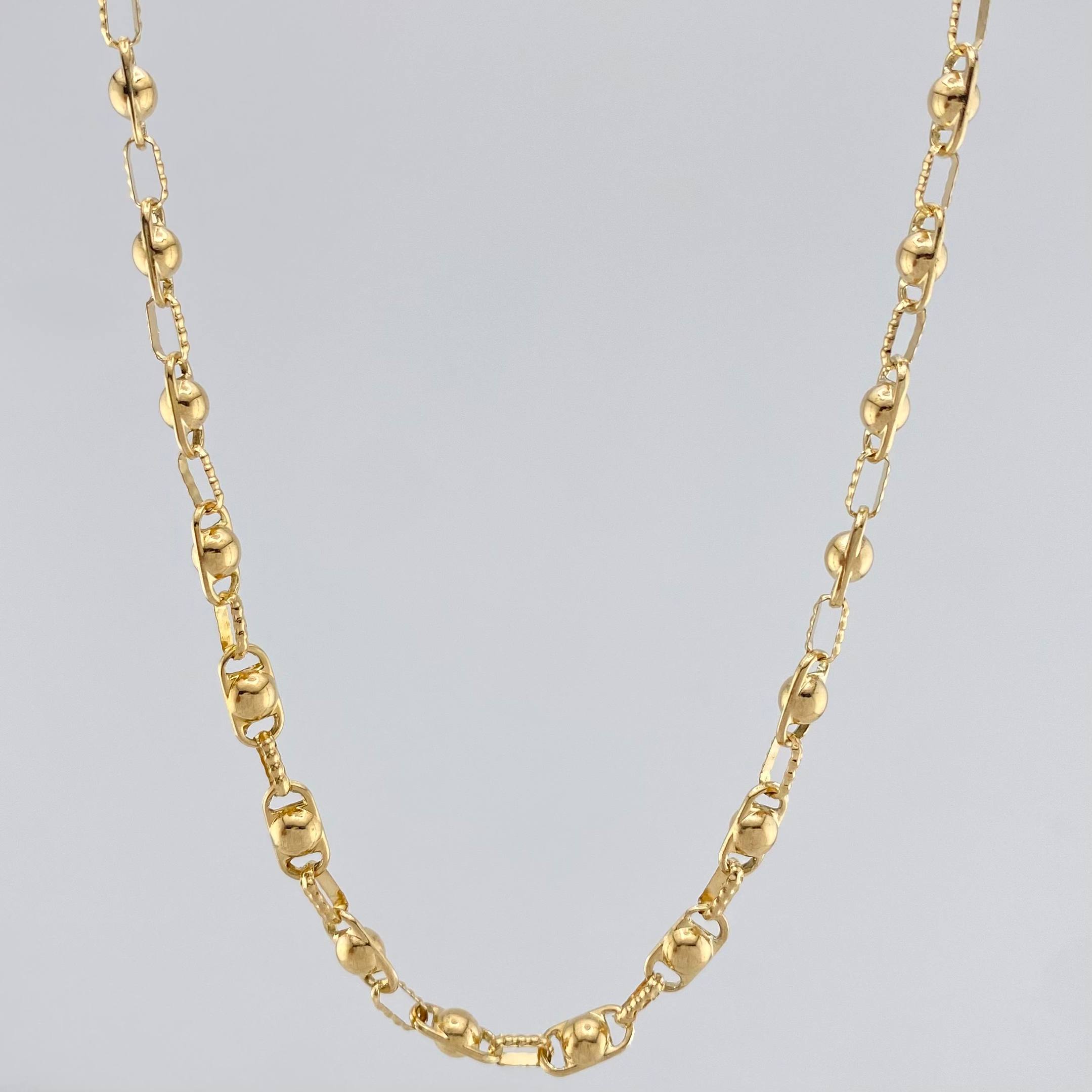 Cadena Rustica Burbuja 15.1 g / 63 cm / 4.5 mm Oro Amarillo 18K