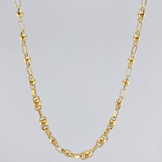 Cadena Rustica Burbuja 15.1 g / 63 cm / 4.5 mm Oro Amarillo 18K
