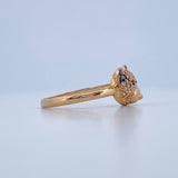 Anillo Rostro Oso 2.1gr / T6 1/4 / Dos Oros Negro Amarillo 18K &