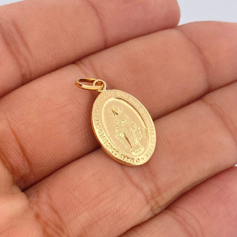 Dije Virgen Milagrosa 0.85gr / 2.5cm / Oro Amarillo 18K &