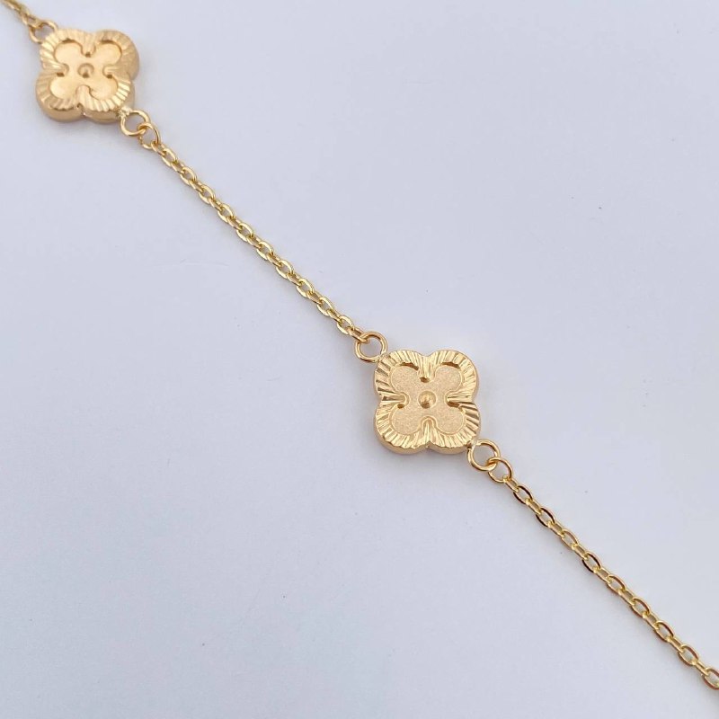 Pulso Trebol 3.5gr / 19cm / Nac. Esp Oro 18K &